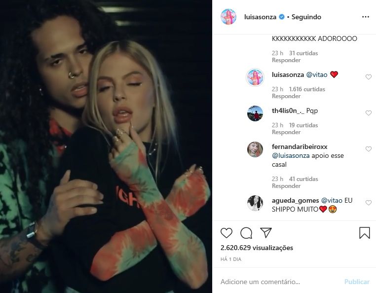 Luísa Sonza e Vitão comemoram 46 milhões de views e trocam apelidos  carinhosos - Quem